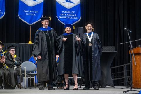 Patricia Cockett and Dr. Paul Montagna
