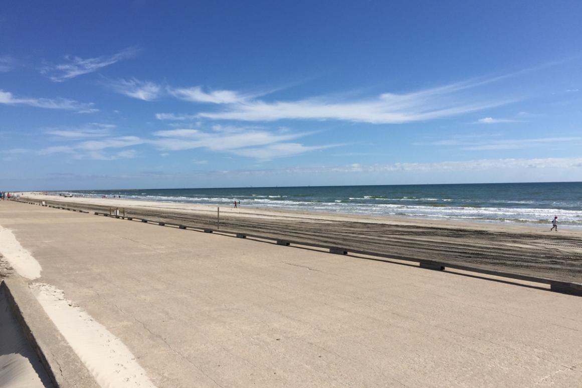 seawall at North Padre Island Beach