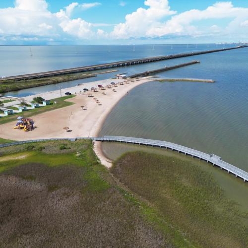 aerial view of Port Lavaca beach 